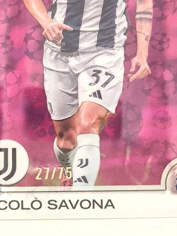 Nicolò Savona  Topps Chrome UCL Pink RC /75 – photo 2